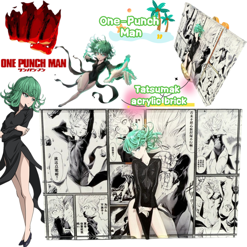 Men Accessories Brands - One-Punch Man Tatsumak Acrylic Brick Creative