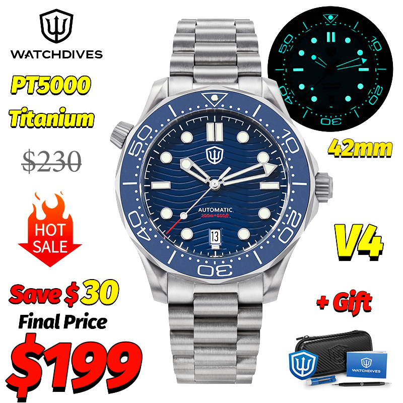 Men'S Accessories And Jewelry - Watchdives WD007 V4 007 NTTD Mechanical