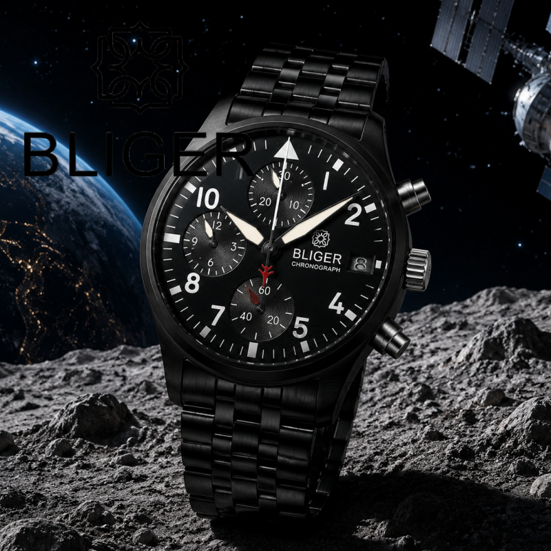 Men'S Accessories Watches - BLIGER Full Black Brushed 38mm VK67