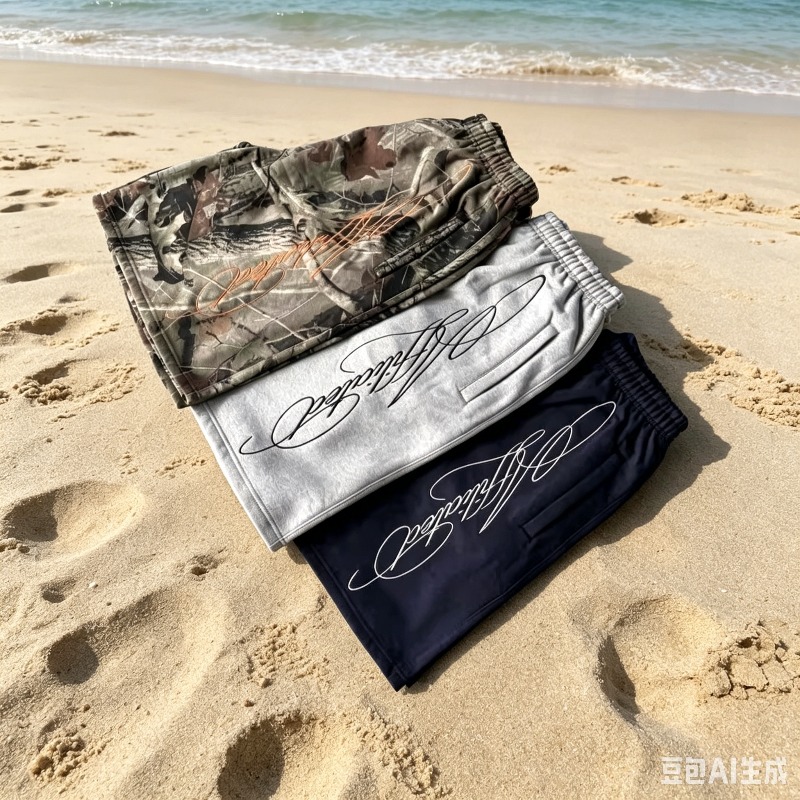 Men Accessories Brands - American Letter Embroidered Shorts Men Y2K