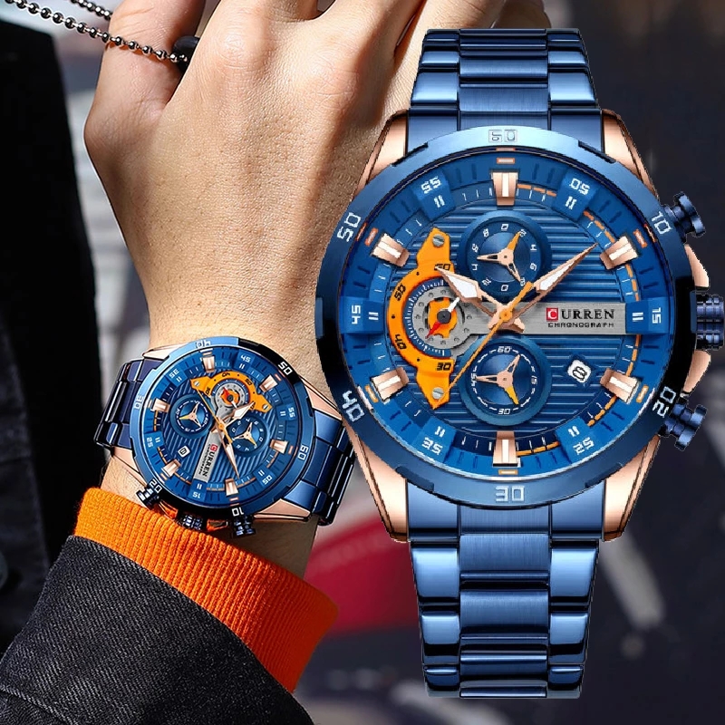 Watches For Men CURREN Man Wri - Men'S Accessories Luxury Brands recensione e prezzo
