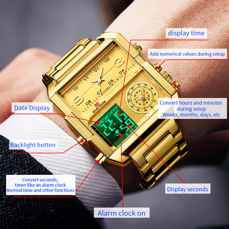 Dual Display Men Sports Watche - Men'S Accessories Luxury Brands recensione e prezzo