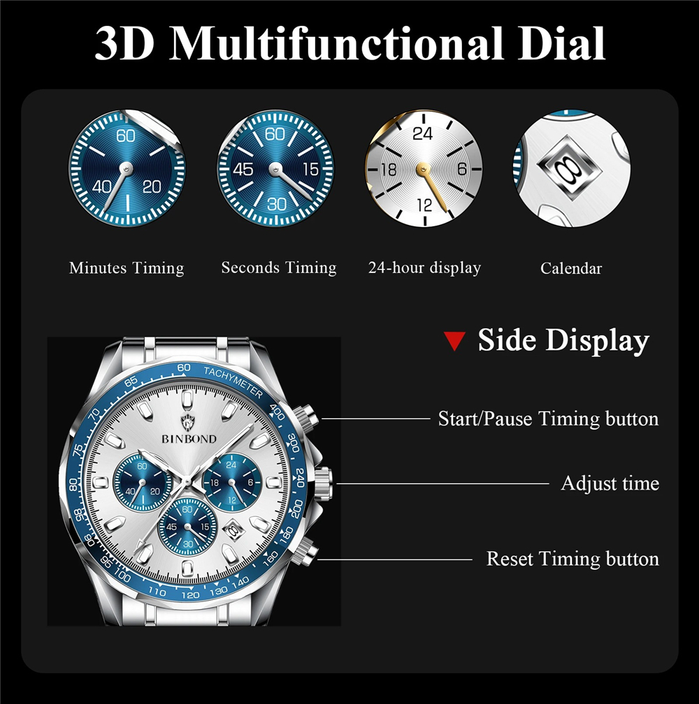 Sports New Men Chornograph Wat - Men'S Accessories Luxury Brands recensione e prezzo