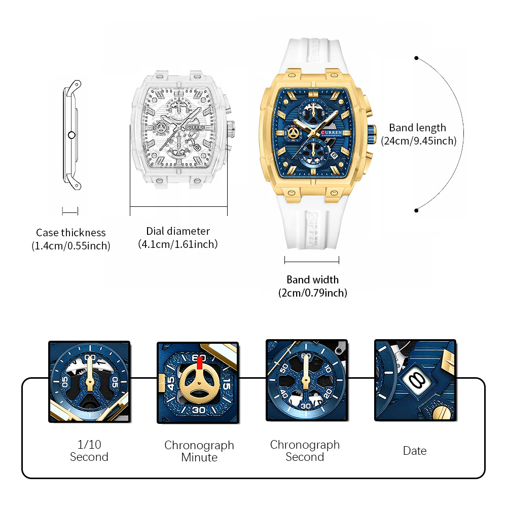 CURREN Luxury Vintage Watch fo - Men'S Accessories Watches recensione e prezzo