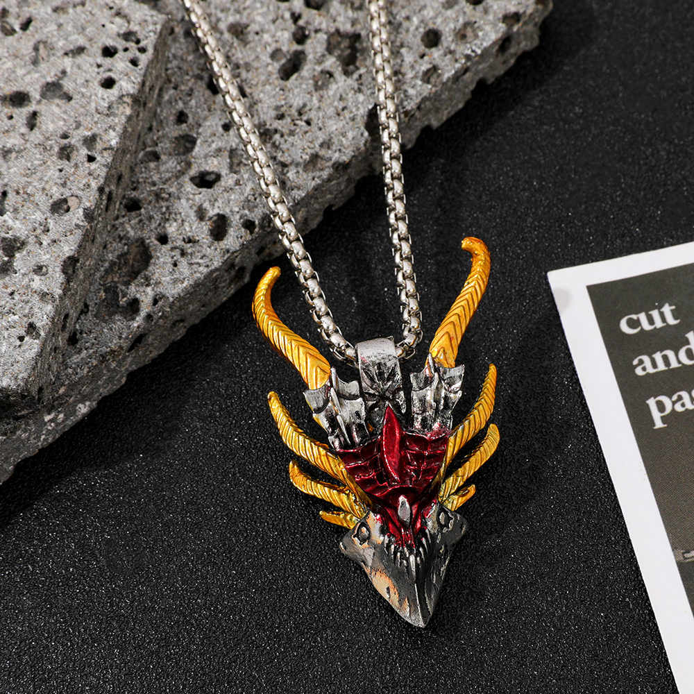 Retro Hip-Hop Evil Dragon Head - Men'S Accessories And Jewelry recensione e prezzo