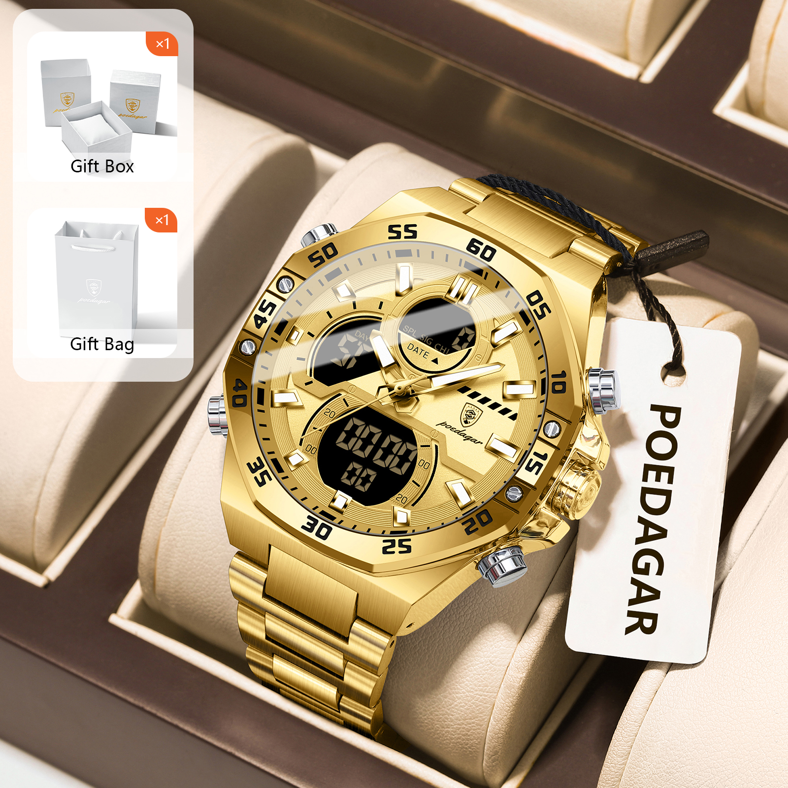 POEDAGAR Sport Men Watch LED W - Men'S Accessories And Jewelry recensione e prezzo