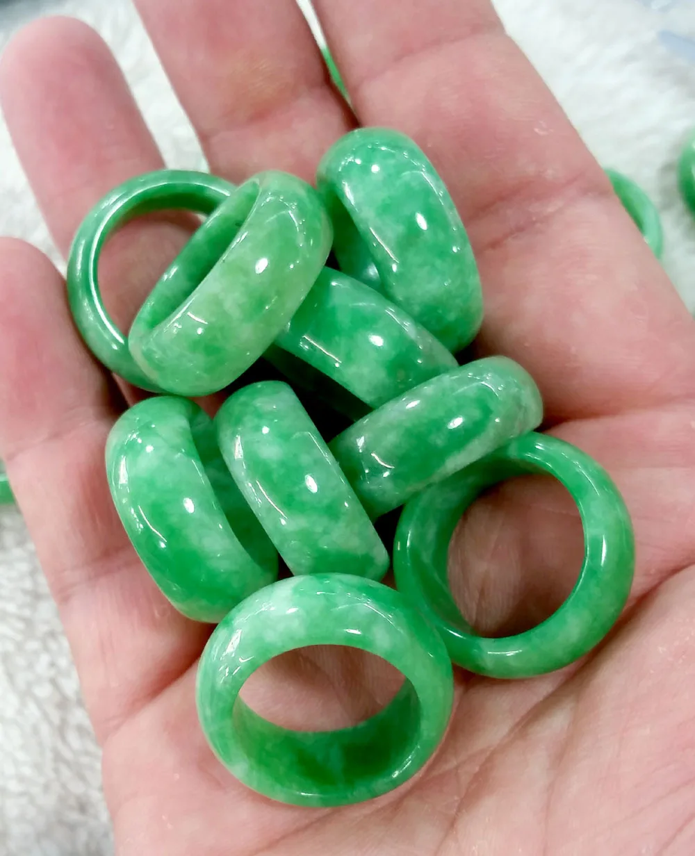 Natural Green Jade Ring Jadeit - Men Accessories For Wedding recensione e prezzo