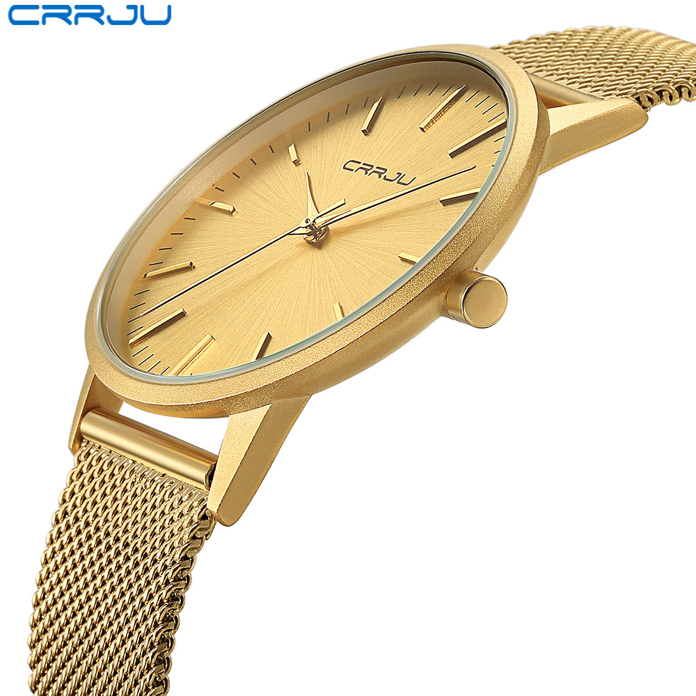 CRRJU Ultra Slim Gold Quartz W - Men'S Accessories Luxury Brands recensione e prezzo