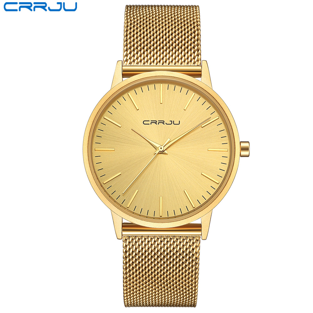 CRRJU Ultra Slim Gold Quartz W - Men'S Accessories Luxury Brands recensione e prezzo