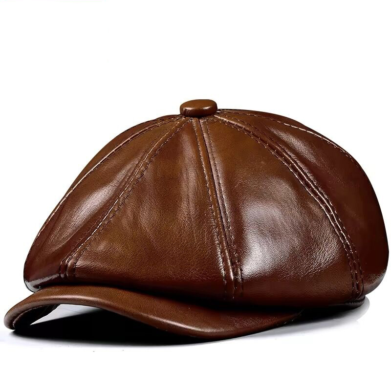Spring New Genuine Leather Hat - Men Accessories Brands recensione e prezzo
