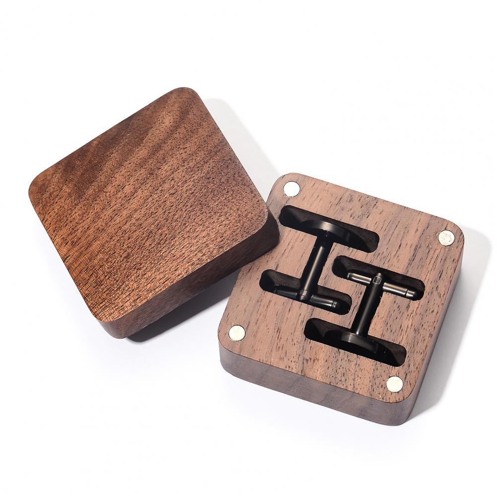 Walnut Cufflink Box Solid Wood - Men Accessories Organiser recensione e prezzo