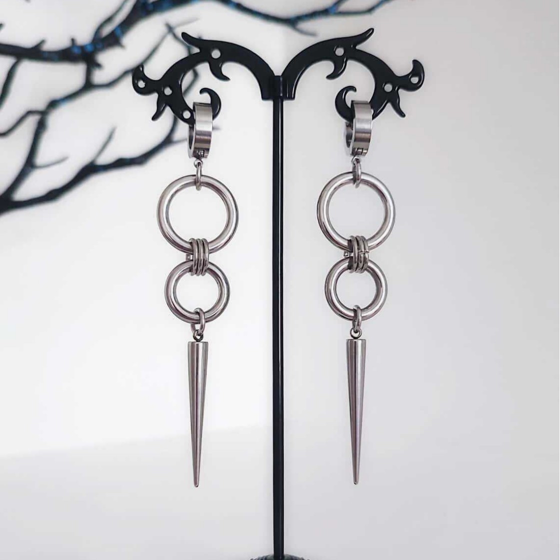 Punk rivet earring,Goth jewelr - Men Accessories Tips recensione e prezzo