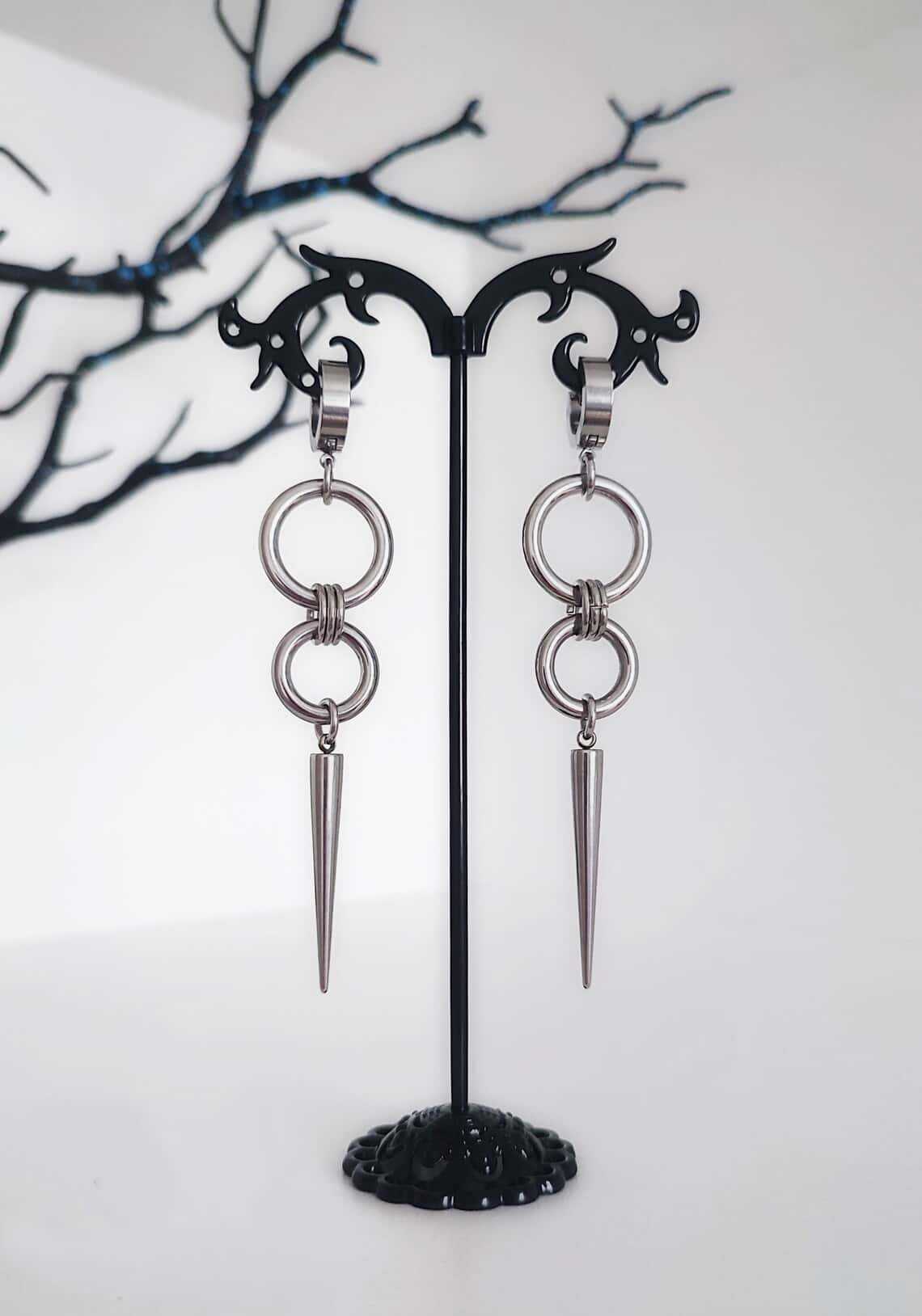 Punk rivet earring,Goth jewelr - Men Accessories Tips recensione e prezzo