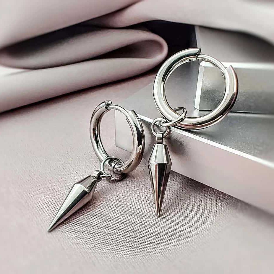 Punk rivet earring,Goth jewelr - Men Accessories Tips recensione e prezzo