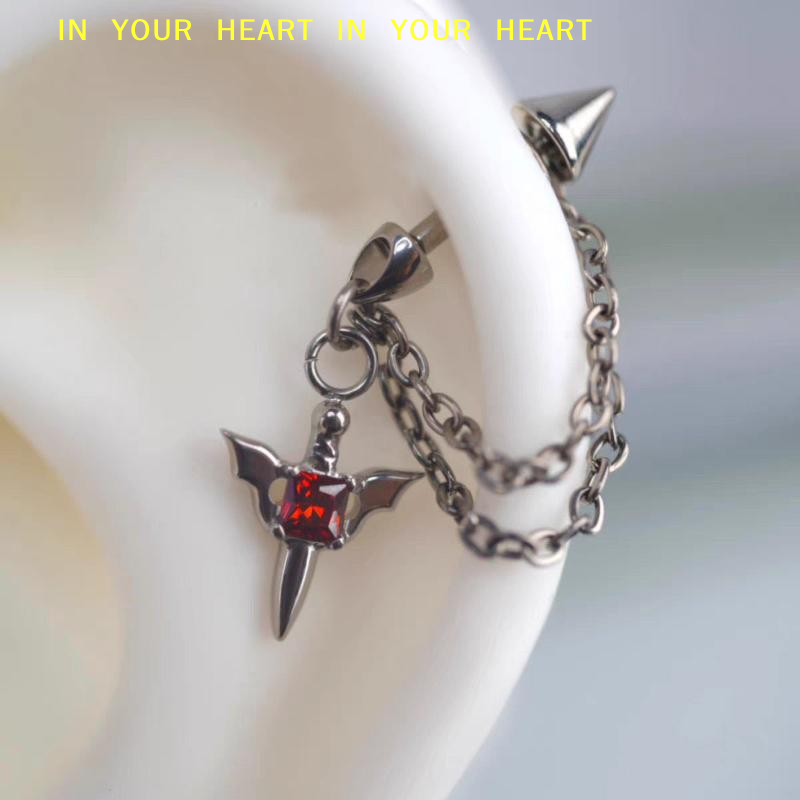【X】Red Zircon Wing Chain Pierc - X Men Accessories recensione e prezzo