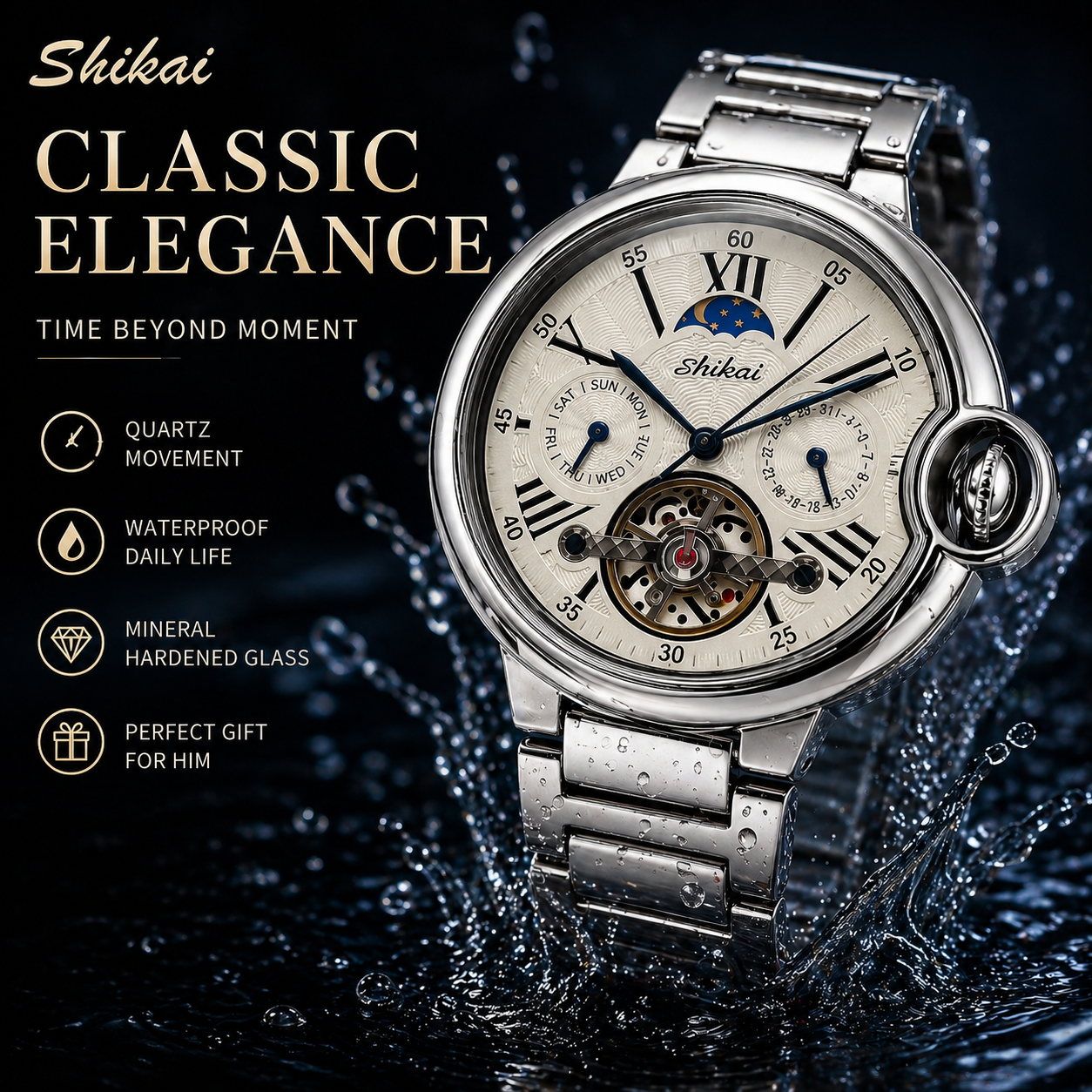 Mens Quartz Watch Stainless St - Men'S Accessories Watches recensione e prezzo