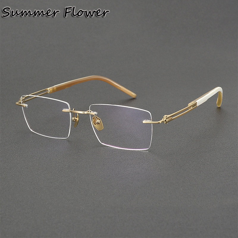 150 mm Rimless Glasses Pure Ti - Men Accessories Tips recensione e prezzo