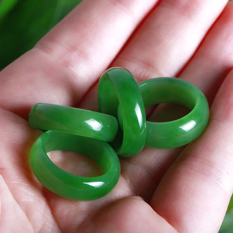 Natural Green Hetian Jade Ring - Men Accessories For Wedding recensione e prezzo